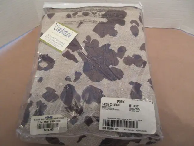 NEW: 'PONY' 56' X 56' THROW IN ORIGINAL PACKAGEAS PICTURED