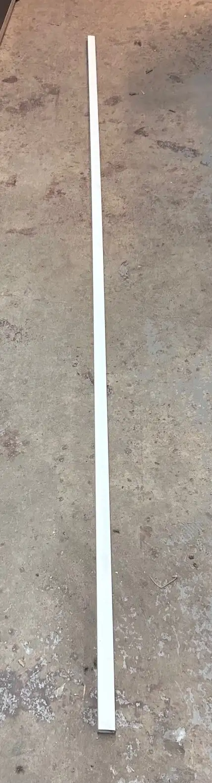 Wire Mould Raceway - 1' x 1/2' x 8 Foot - white plastic