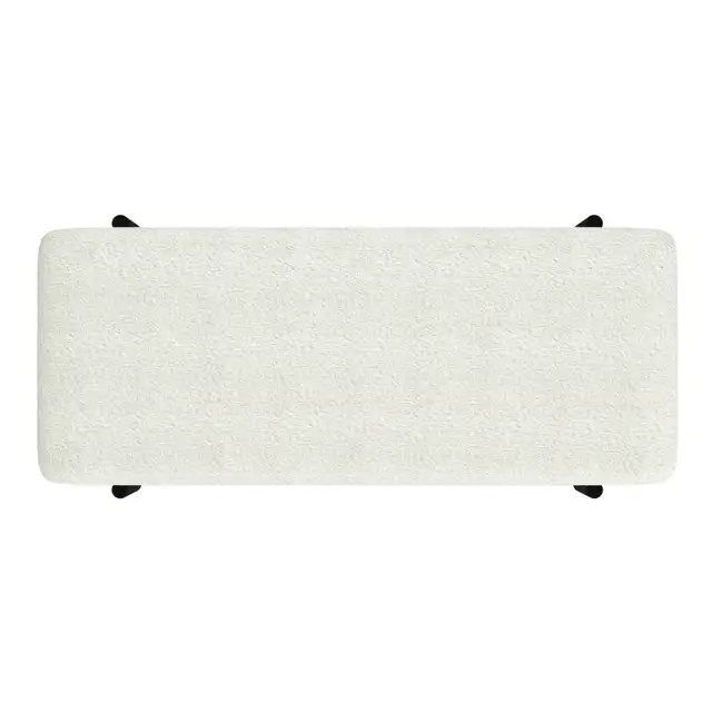 ODELL STORAGE BENCH IN IVORY AND BLACK FREE DELIVERY - Photo 7