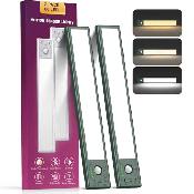 (New)2Pcs Rechargeable Motion Sensor Under Cabinet Lights with 3