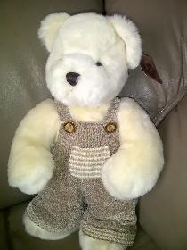 BÉBÉ OURSON NEUF ULTRA-DOUX 16'HAU SON HABIT EN TRICOT: $20.00