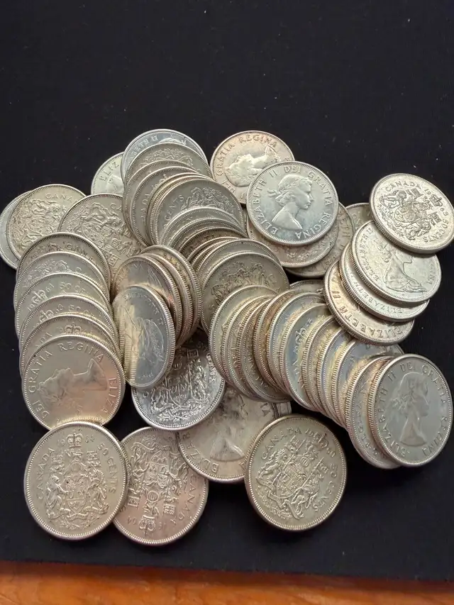 Canadian 80% Silver 50 cent Coins - SPOT