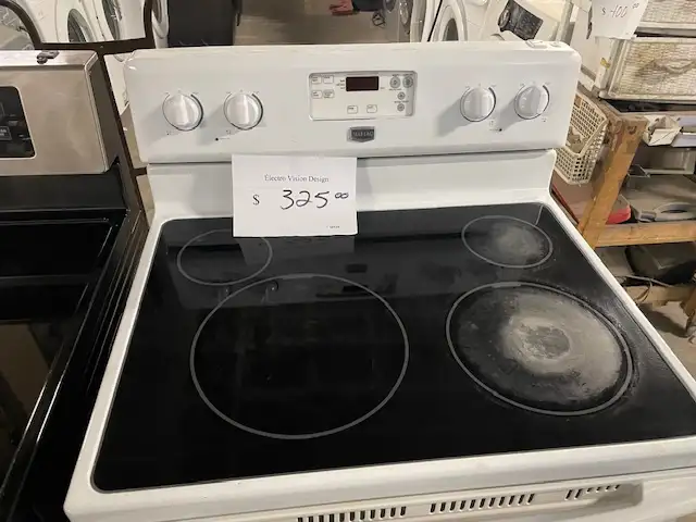 Cuisinière blanche vitrocéramique convection Maytag - Photo 2