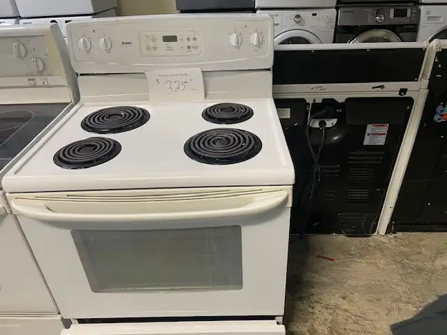 Cuisinière blanche ronds serpentins Kenmore