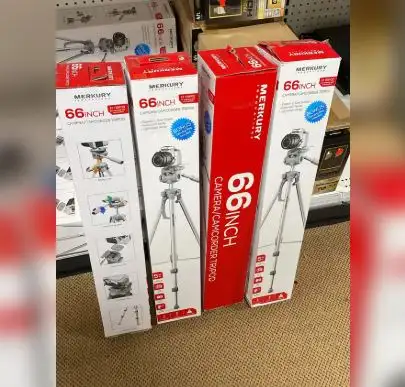 MERKURY 66 INCH CAMERA/ CAMCORDER TRIPOD