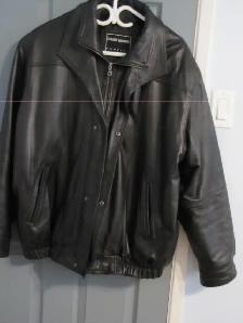 mens black leather jacket