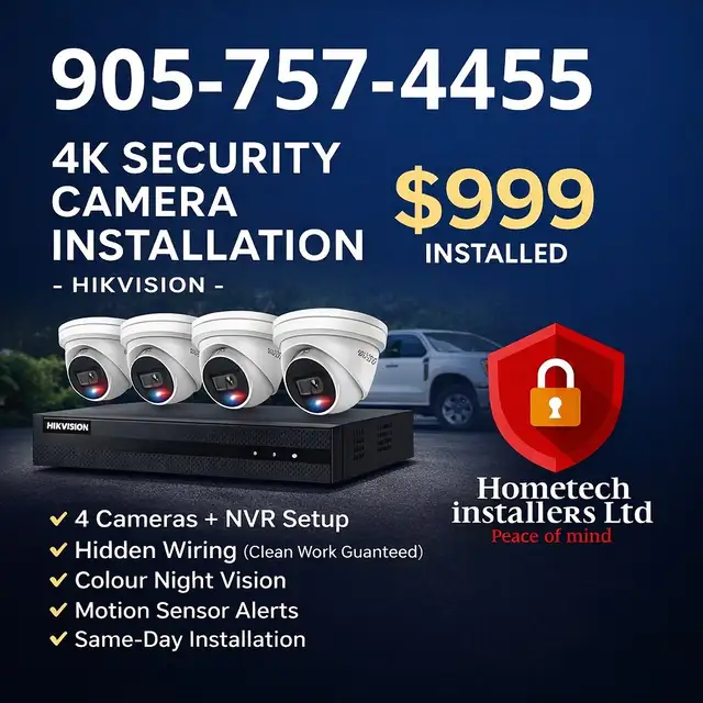 4K Security camera installation