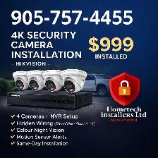 4K Security camera installation
