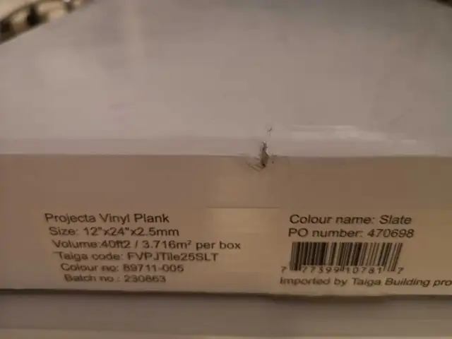 280 sq ft slate vinyl tile flooring 12x24 glue down - Photo 3