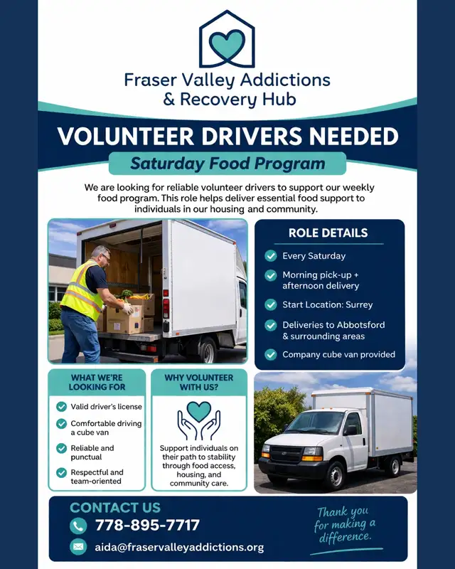 Volunteer Drivers Needed – Saturday Food Program