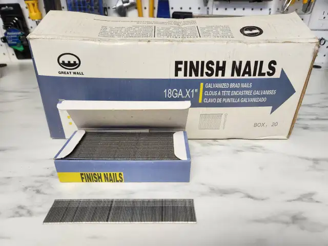 18 Gauge Finish Brad Nails 1" inch Straight Galvanized NEW5000pc