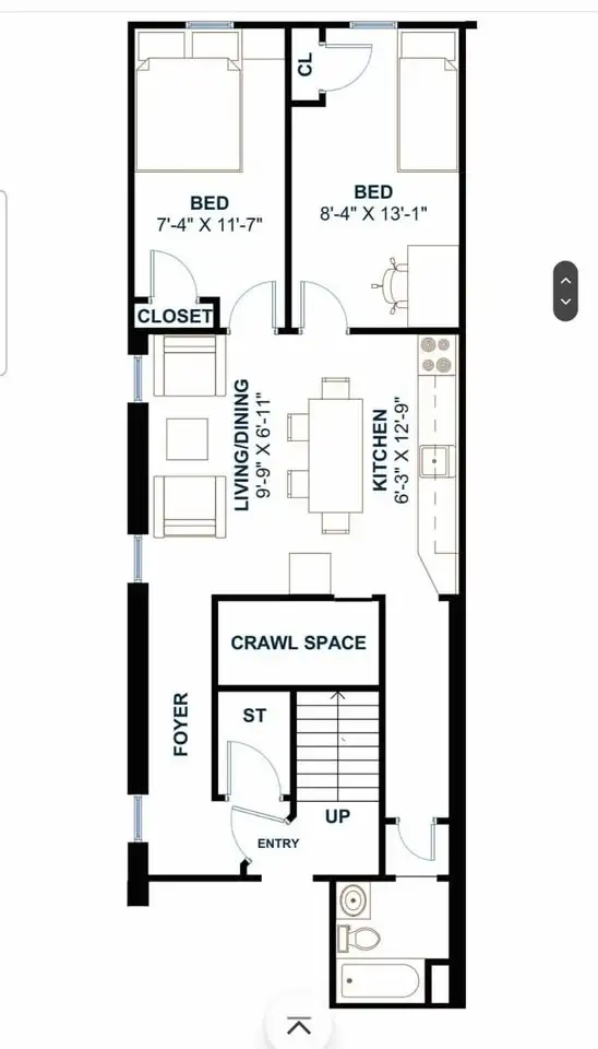 2 Beds 1 Bath Apartment - Photo 12