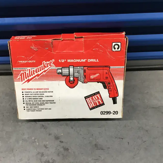 MILWAUKEE! CORDED DRILL,  1/2 MAGNUM,  VGC $90.00