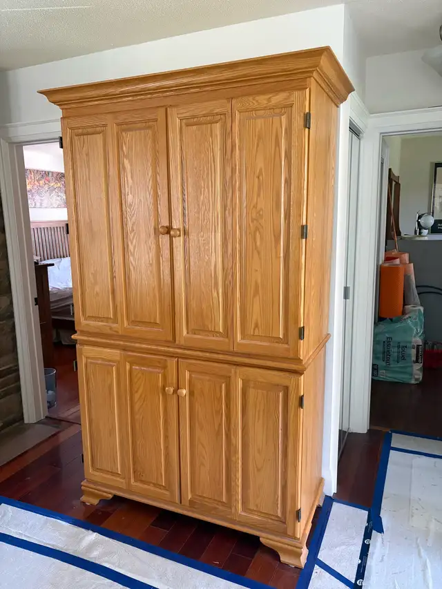 solid oak office cabinet