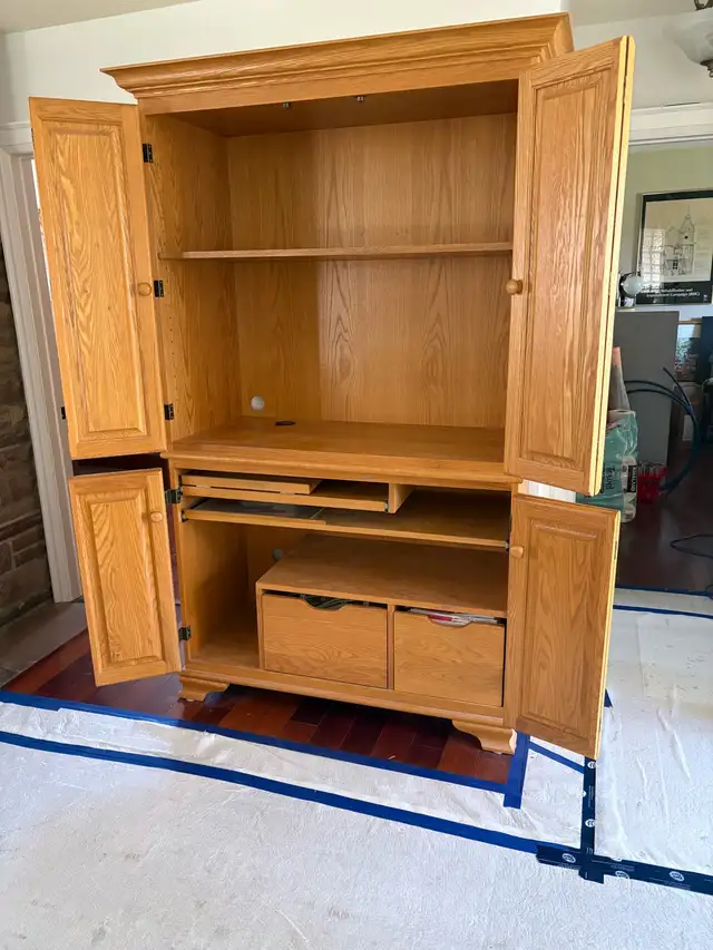 solid oak office cabinet - Photo 3