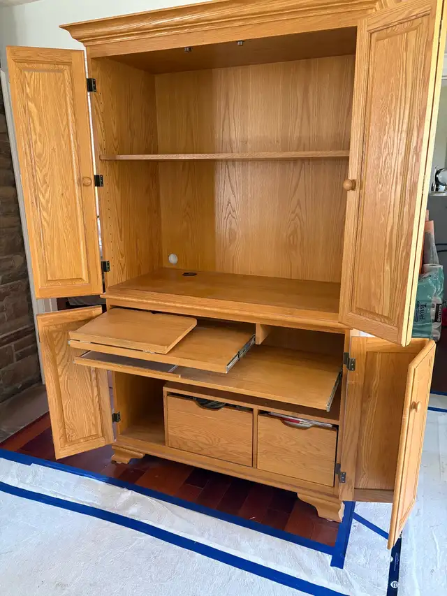 solid oak office cabinet - Photo 4