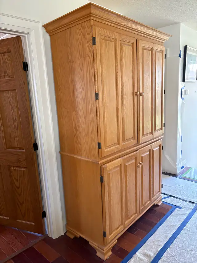 solid oak office cabinet - Photo 5