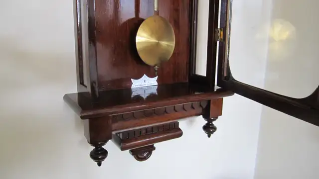 FANTASTIC LG ANTIQUE 1909 WATERBURY PICTOU 50" 8 DAY WALL CLOCK - Photo 6