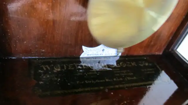 FANTASTIC LG ANTIQUE 1909 WATERBURY PICTOU 50" 8 DAY WALL CLOCK - Photo 7