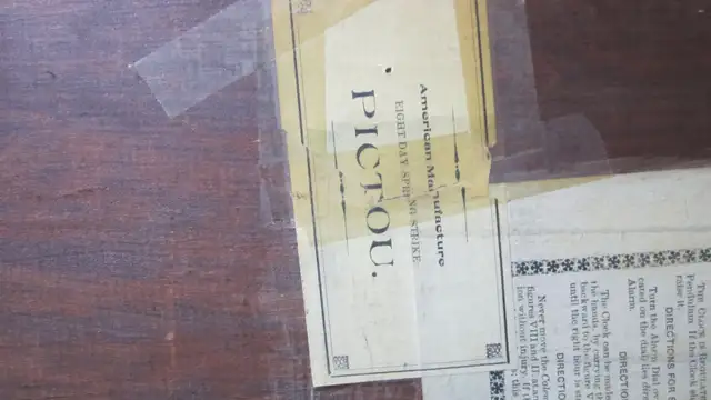 FANTASTIC LG ANTIQUE 1909 WATERBURY PICTOU 50" 8 DAY WALL CLOCK - Photo 9