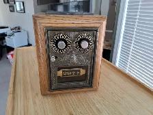 Piggy Bank with Vintage Post Office Door