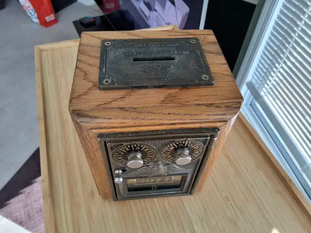 Piggy Bank with Vintage Post Office Door - Photo 2