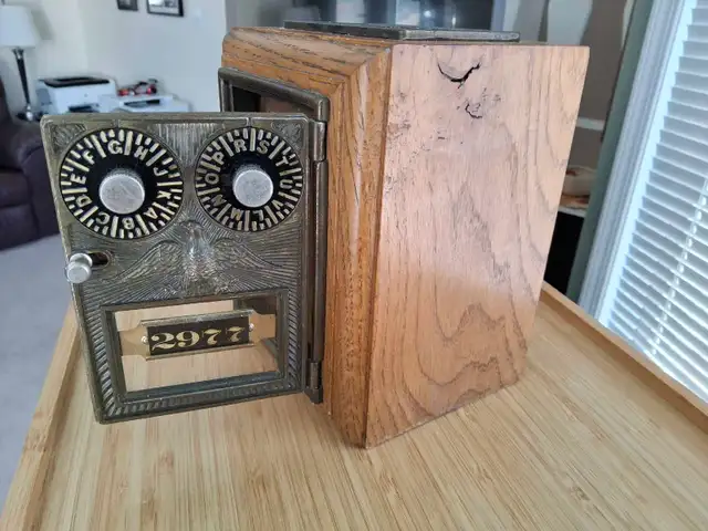 Piggy Bank with Vintage Post Office Door - Photo 3