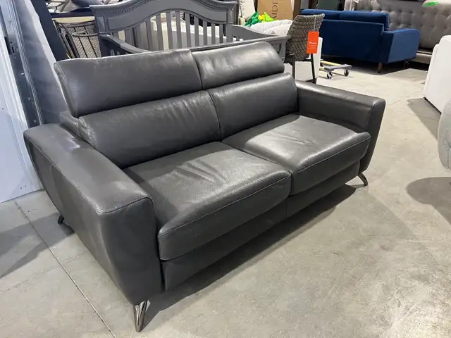 Italian leather loveseat