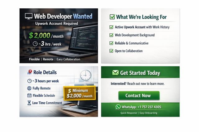 Seeking a Web developer