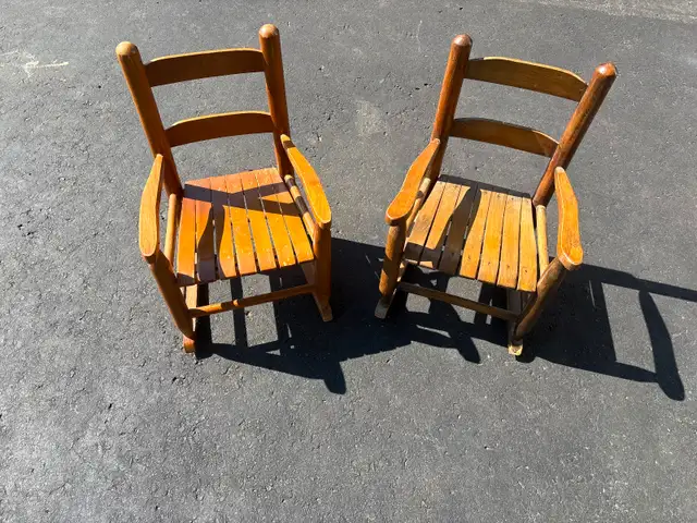 2 Solid Wood Kids Rocking Chairs