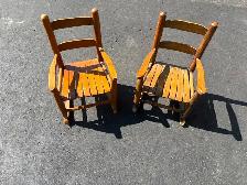 2 Solid Wood Kids Rocking Chairs
