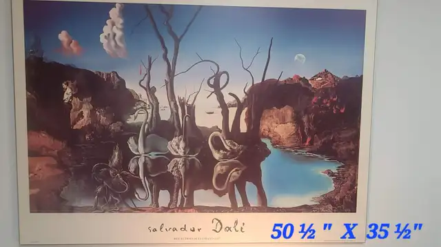 Art Collection Dali, MC Escher Board Mounted Prints.  Great Deal