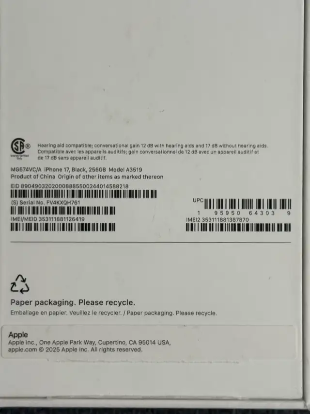 iPhone 17 (new ) open box - Photo 4