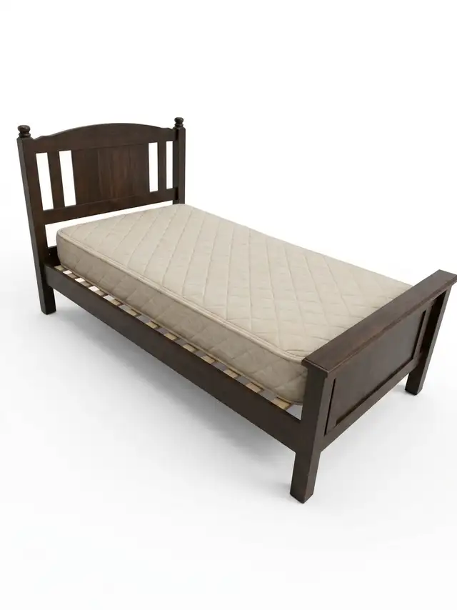 Solid wood  single bed frame and box spring