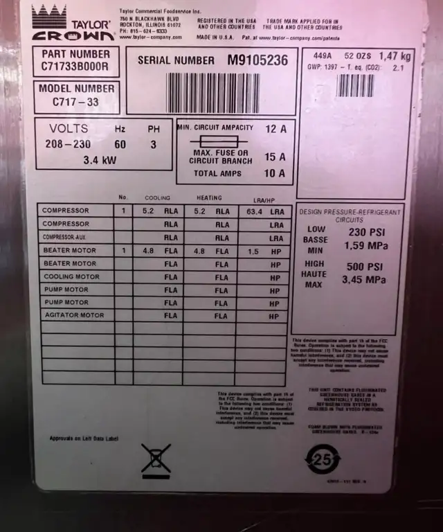 SPECAIL ! Taylor 717-33 triple head ice cream machine  $8995 - Photo 6