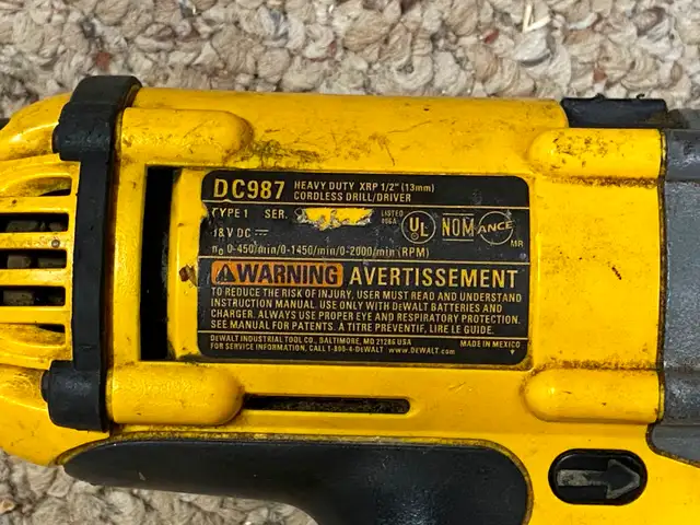 Dewalt Heavy Duty XRP 1/2' Cordless Drill/Driver Model# DC987 - Photo 2