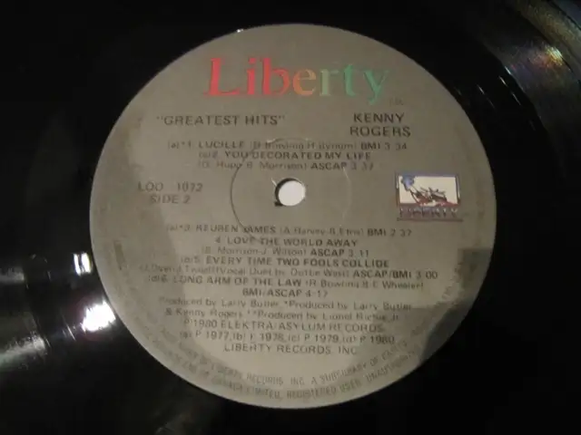 Kenny Rogers Greatest Hits Vinyl LP Catalog# L00-1072 Circa 1980 - Photo 8