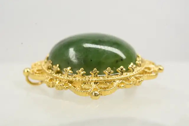 10K VINTAGE GEMSTONE BROOCH - Photo 6