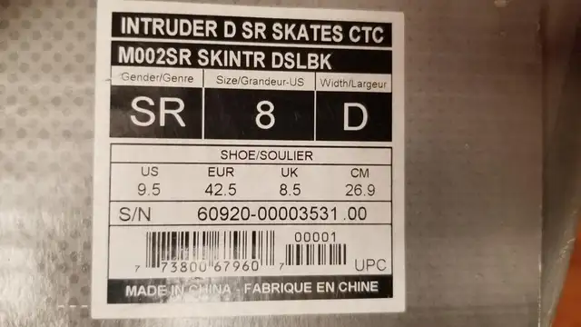 Brand New CCM Intruder Senior Ice Hockey Skates size 8D - Photo 3
