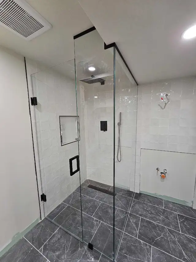 frameless glass showers & Glass railings