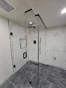 frameless glass showers & Glass railings