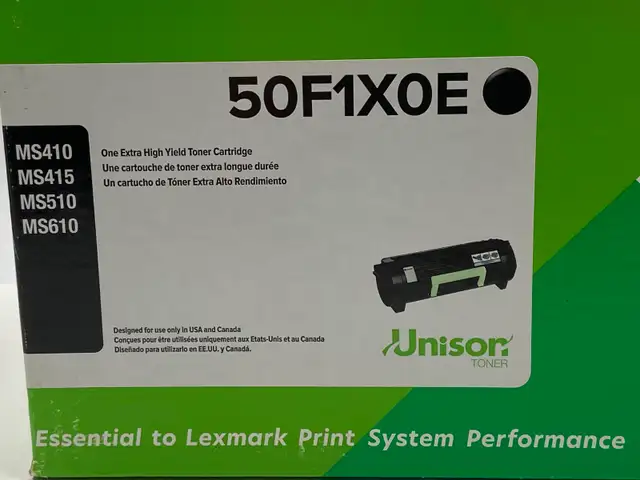 Lexmark Unison 50F1X0E Extra High Yield Black Toner Cartridge - Photo 2