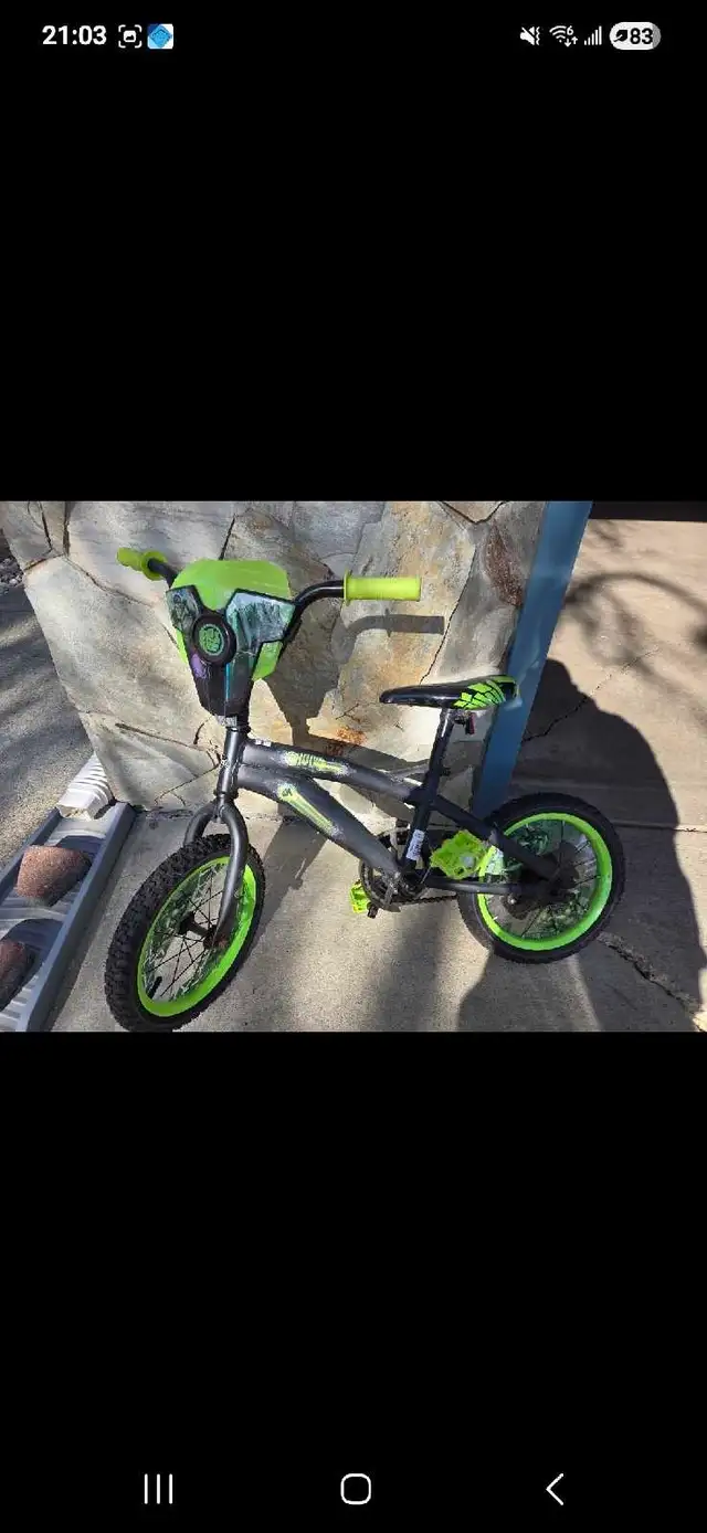 Hulk Kids Bike forsale.