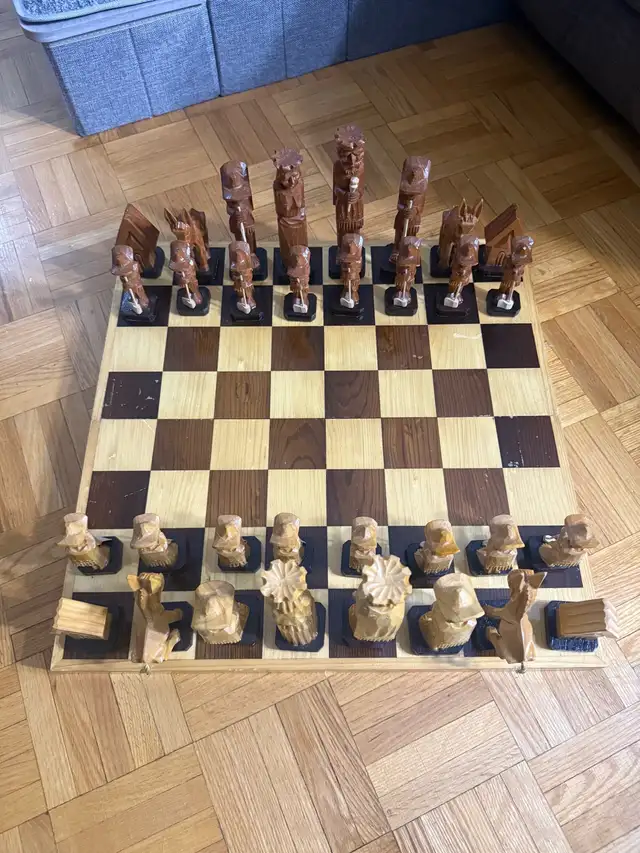 Beautiful Handmade Wooden Chess Set