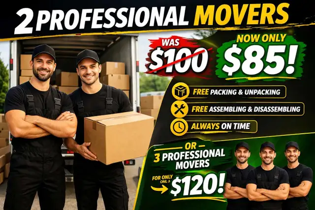 45$/h cheap professional movers - Photo 2