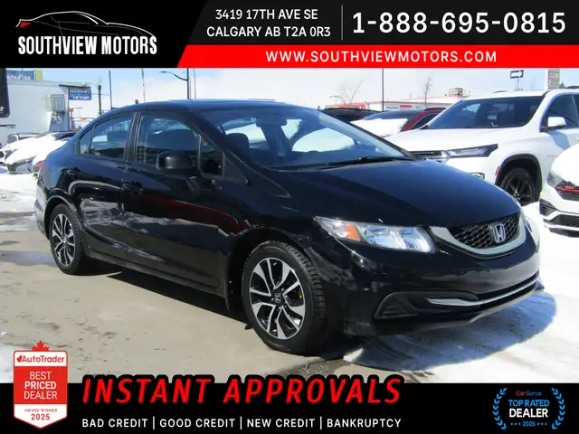 2013 Honda Civic 4dr EX Manual / Sunroof / Backup Camera / Alloy