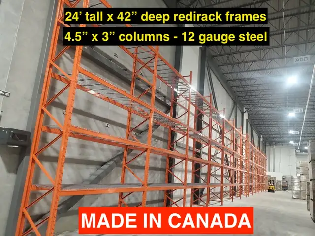 24' tall x 42' deep redirack frames - MADE IN CANADA!