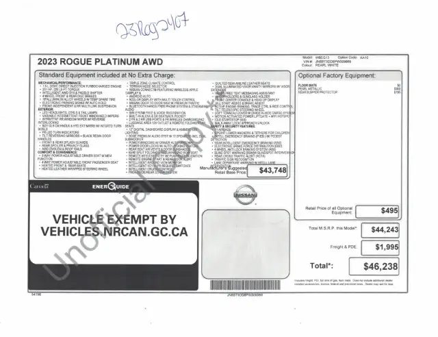 Nissan Rogue Platinum Awd Mags 2023 à vendre - Photo 10