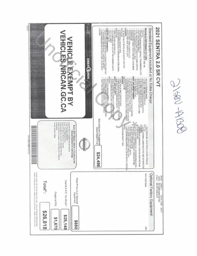 Nissan Sentra Sr Toit Ouvrant 2021 à vendre - Photo 10