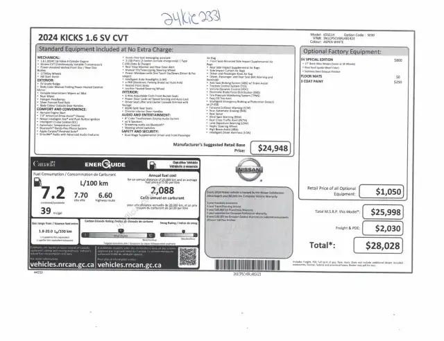 Nissan Kicks Sv Edition Mags 2024 à vendre - Photo 10